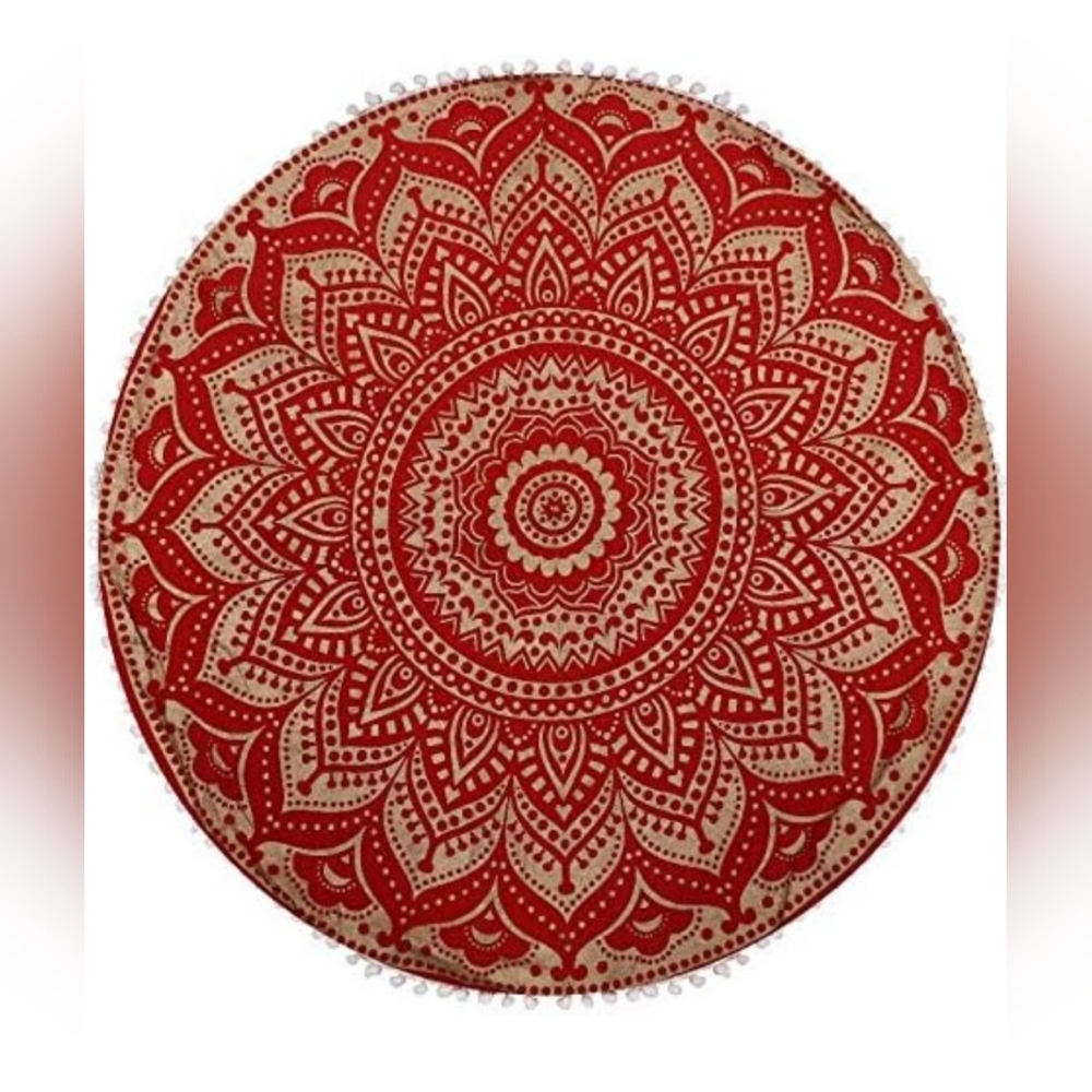 Indian Mandela Floor Pillow Cover